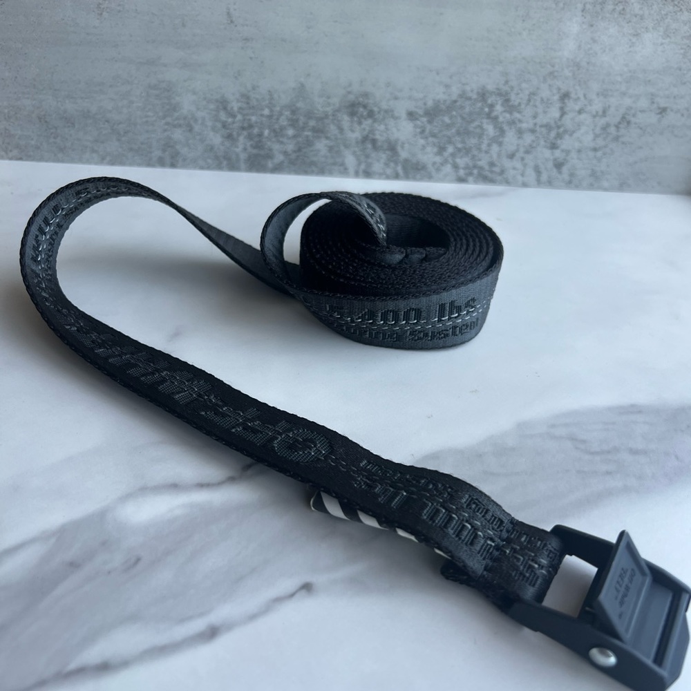Off White Industrial Mini Belt Black on Black